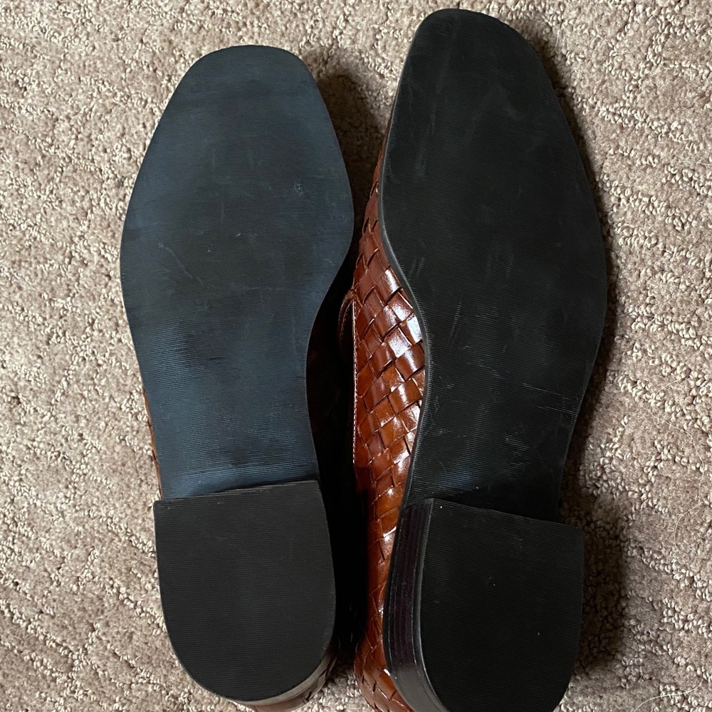 Bandolino Women’s Woven Leather Loafers in Rich Brown Luxury 7.5-8 - Picture 6 of 13